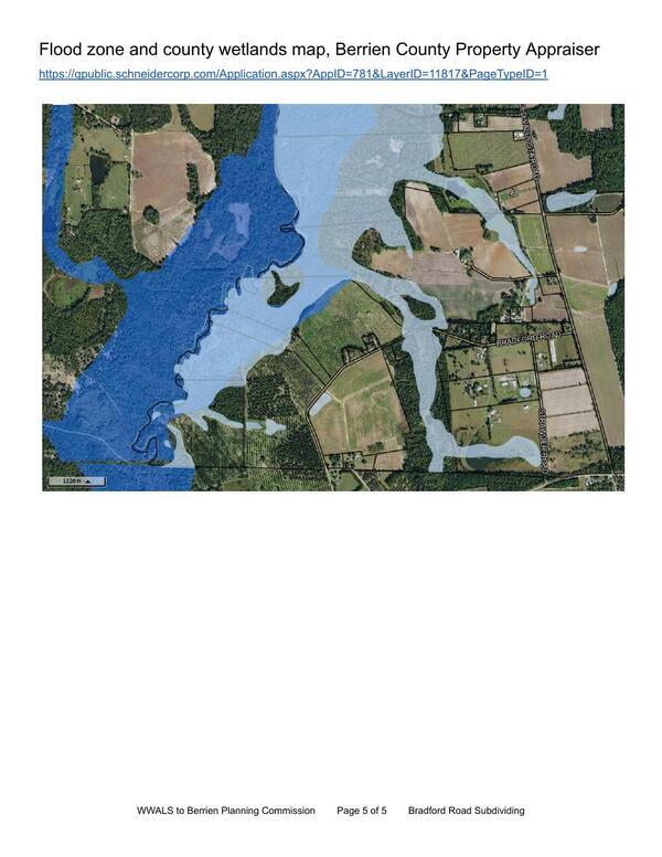 [Flood zone and county wetlands map, 2025-09-18 --Berrien County Property Appraiser]