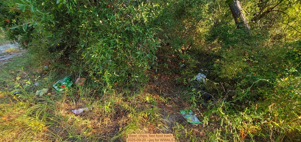 [Beer, chips, fast food trash, 2025-09-20 --jsq for WWALS]