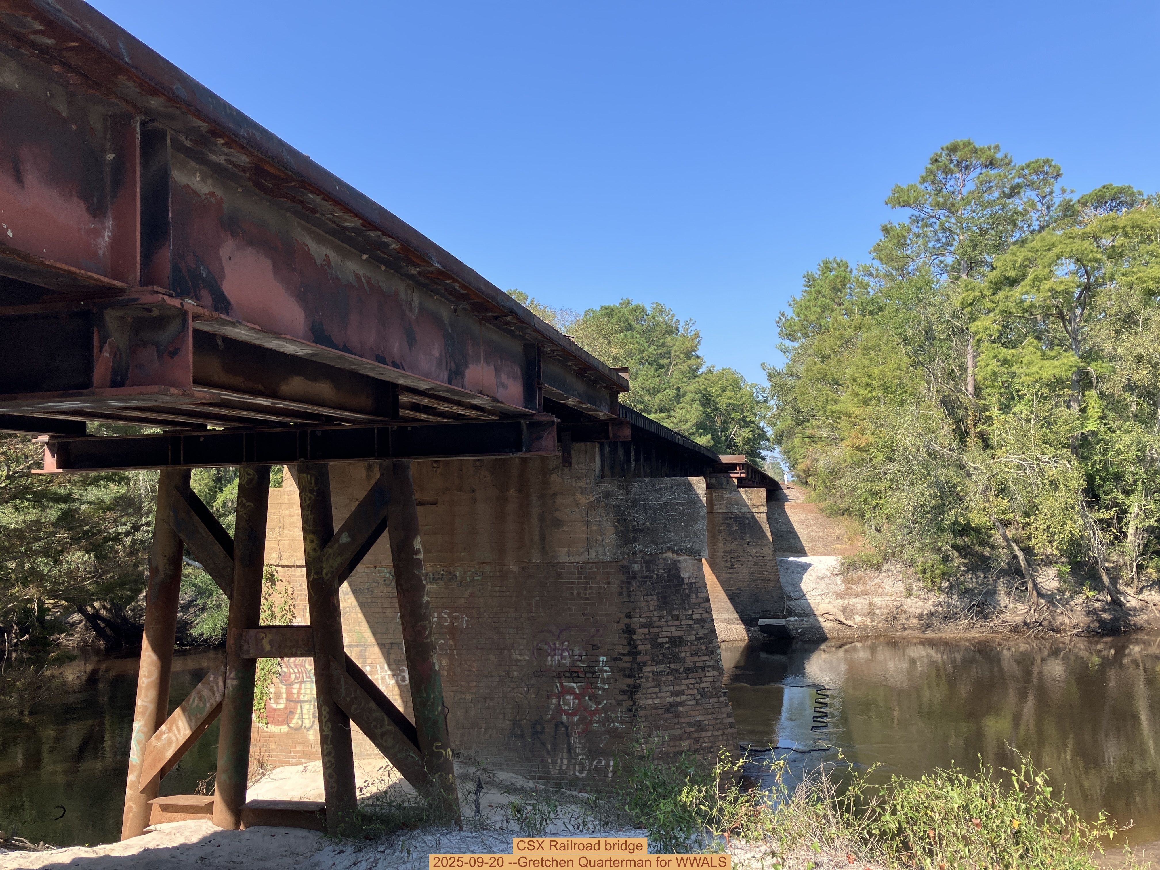 CSX Railroad bridge, 2025-09-20 --Gretchen Quarterman for WWALS