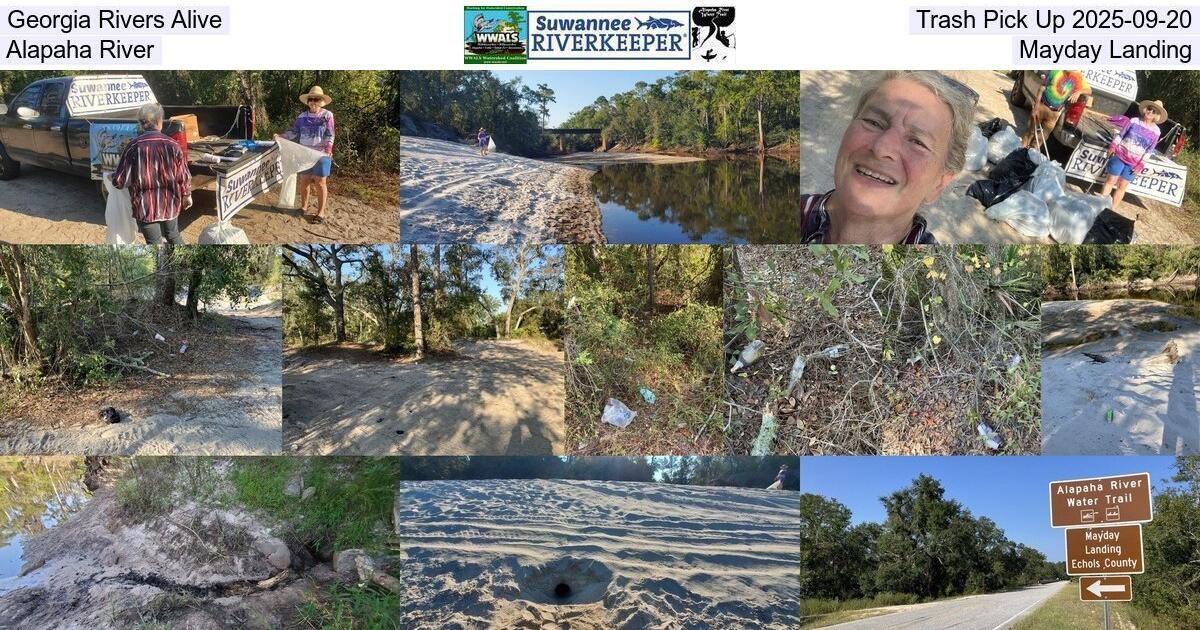 [Georgia Rivers Alive Trash Pick Up 2025-09-20, Alapaha River, Mayday Landing]