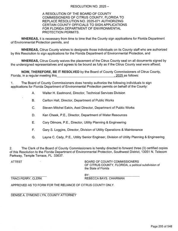 [Resolution about FDEP]