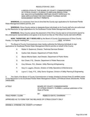 [Resolution about SWFWMD]