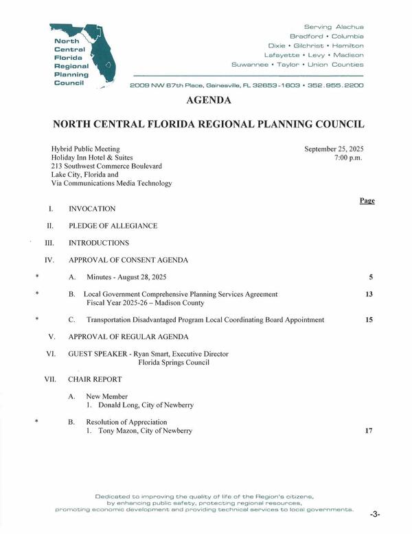 [Agenda, 2025-09-25 --NCFRPC]