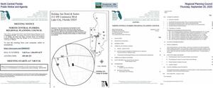 [North Central Florida Regional Planning Council, Public Notice and Agenda, Thursday, September 25, 2025]