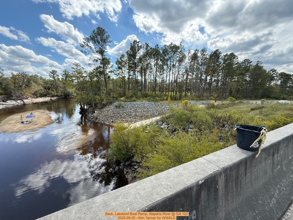 Back, Lakeland Boat Ramp, Alapaha River @ GA 122 2025-09-25 --Kim Tanner for WWALS