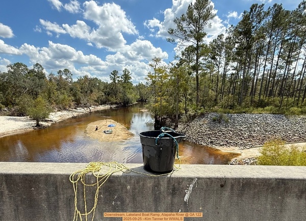 [Downstream, Lakeland Boat Ramp, Alapaha River @ GA 122 2025-09-25 --Kim Tanner for WWALS]