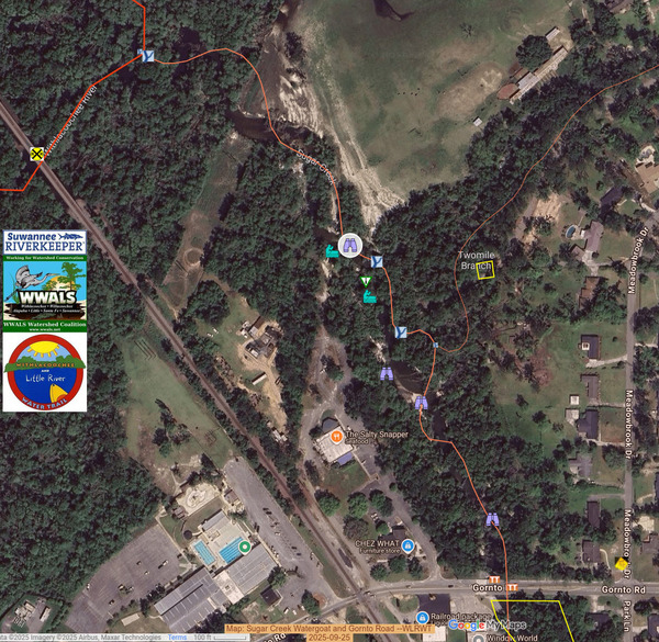 [Map: Sugar Creek Watergoat and Gornto Road --WLRWT 2025-09-25]
