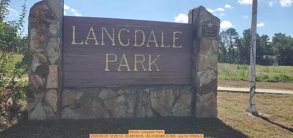 Movie: Langdale Park, 2025:09:25 12:29:13, 30.8874018, -83.3146366 (3.5M) --jsq for WWALS