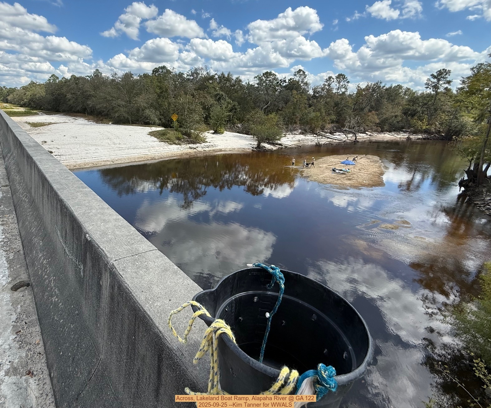 Across, Lakeland Boat Ramp, Alapaha River @ GA 122 2025-09-25 --Kim Tanner for WWALS