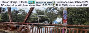 [Hillman Bridge, Ellaville, Suwannee River 2025-09-27, 1/5 mile below Withlacoochee River, Built 1926, abandoned 1983]