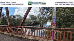 [Hillman Bridge, Ellaville, Suwannee River 2025-09-27, 1/5 mile below Withlacoochee River, Built 1926, abandoned 1983]