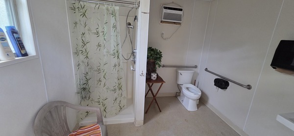 Bathroom inside, Adams Tract River Camp, 2025:09:27 11:30:26, 30.0349210, -83.0193084