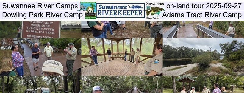 Suwannee River Camps, on-land tour 2025-09-27, Dowling Park River Camp, Adams Tract River Camp