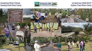 [Suwannee River Camps, on-land tour 2025-09-27, Dowling Park River Camp, Adams Tract River Camp]