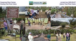 [Suwannee River Camps, on-land tour 2025-09-27, Dowling Park River Camp, Adams Tract River Camp]