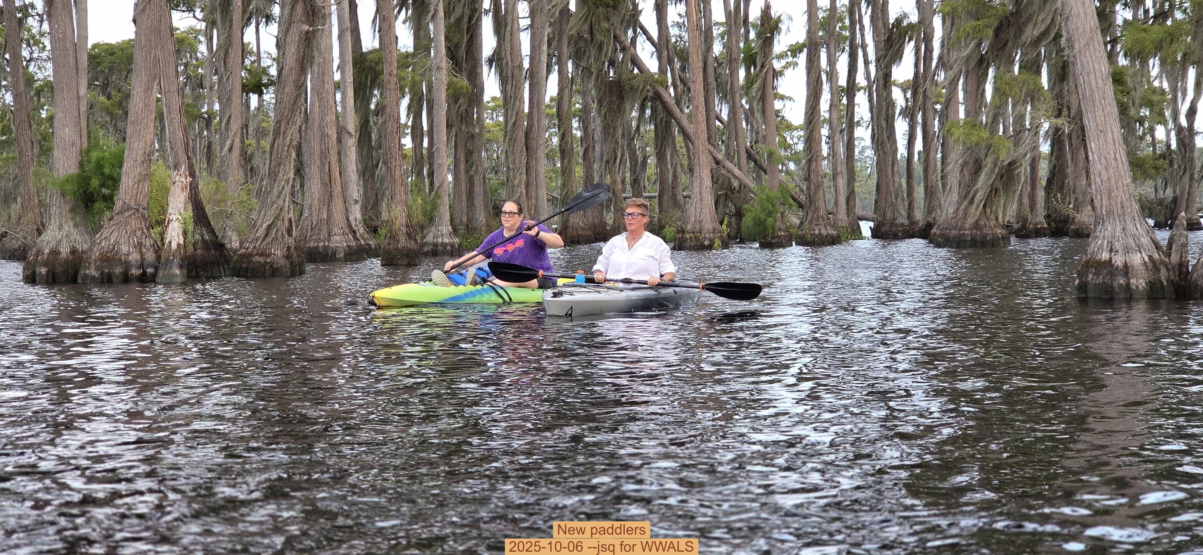 New paddlers, 2025-10-06 --jsq for WWALS