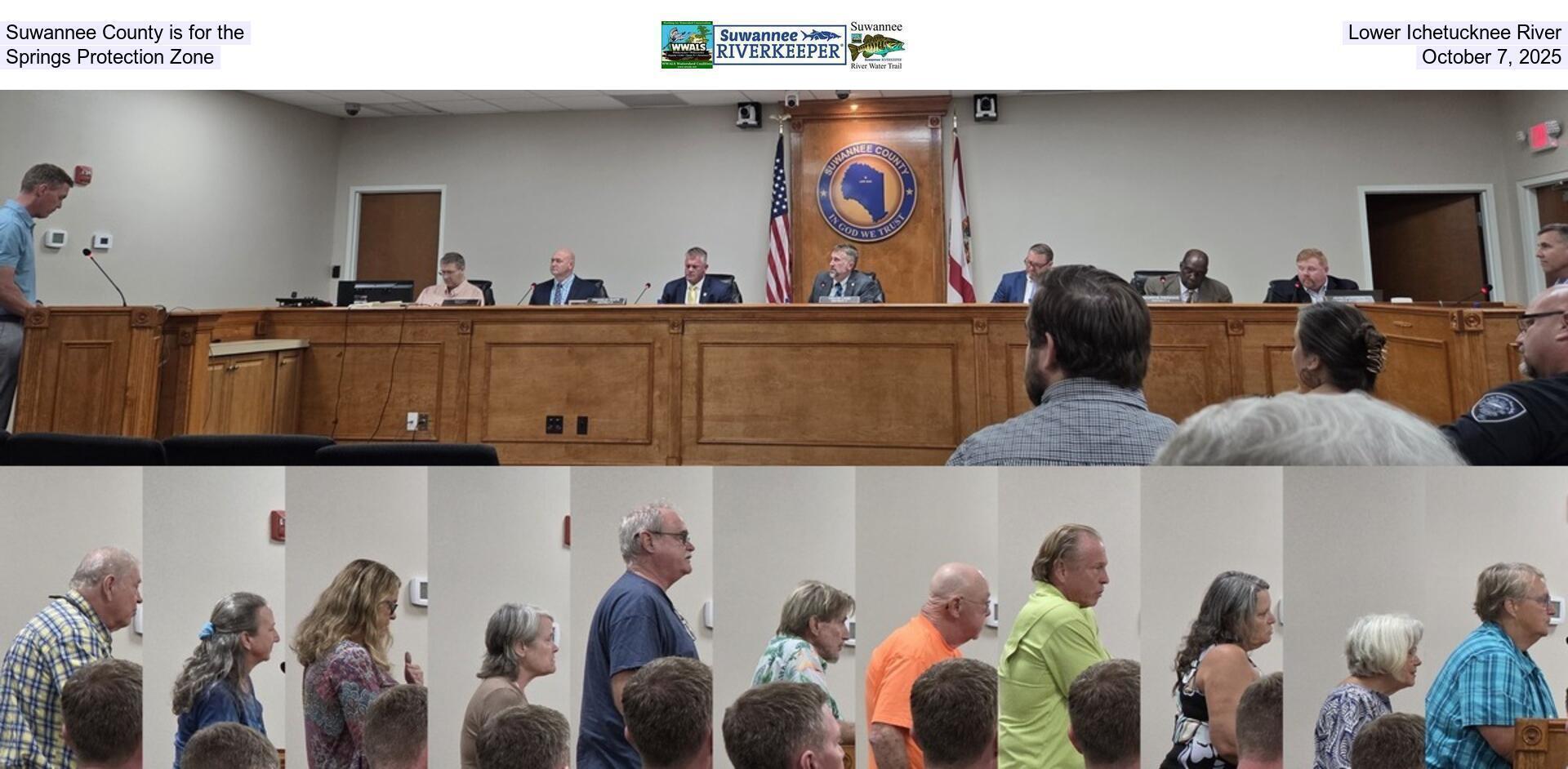 [Suwannee County is for the Lower Ichetucknee River Springs Protection Zone, October 7, 2025]
