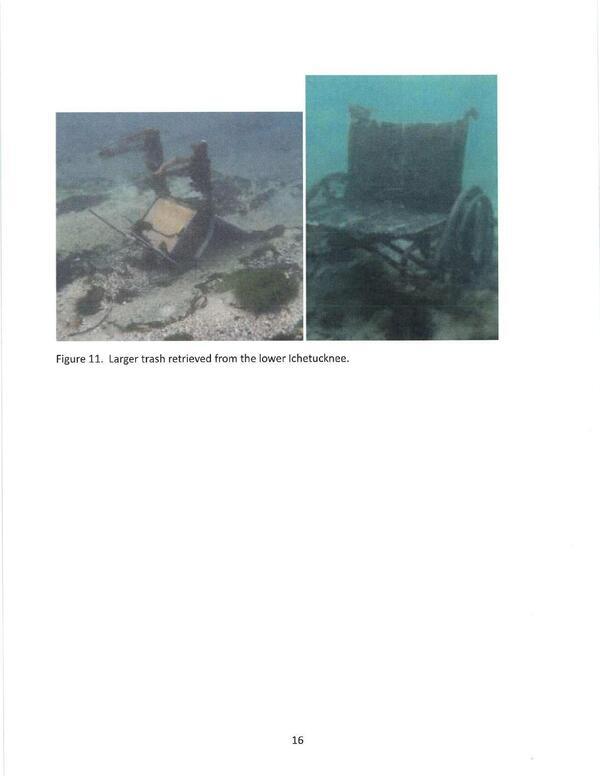 [Figure 11. Larger trash retrieved from the lower Ichetucknee.]