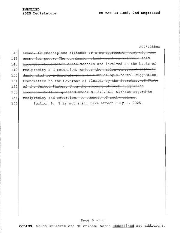 [Section 6. This act shall take effect July 1, 2025.]