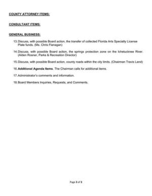 [14. Discuss, with possible Board action, the springs protection zone on the Ichetucknee River. (Alden Rosner, Parks & Recreation Director)]