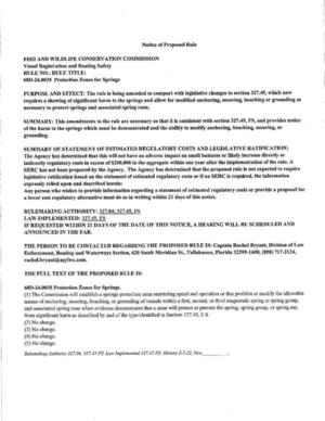 [PURPOSE AND EFFECT: The rule is being amended to comport with legislative changes to section 327.45, which now requires a showing of significant harm to the springs and allow for modified anchoring, mooring, beaching or grounding as necessary to protect springs and associated spring runs.]