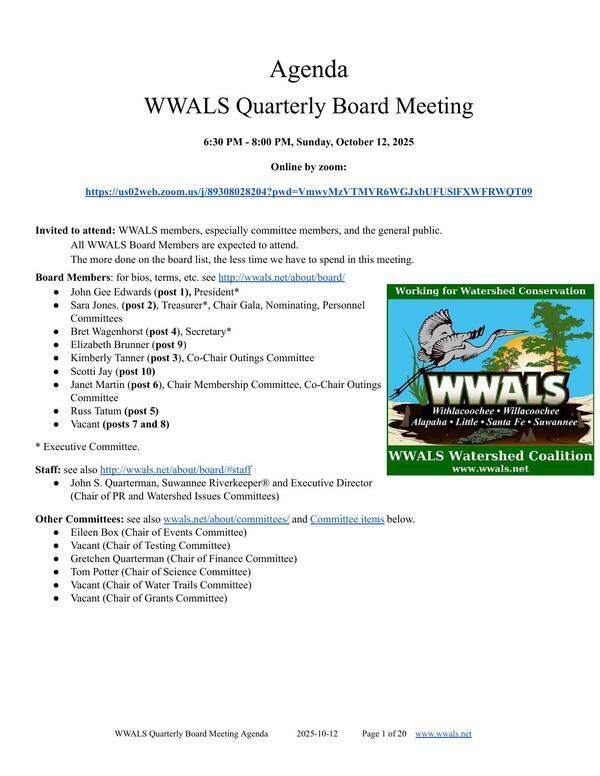 [Board and, Staff, and Committees]