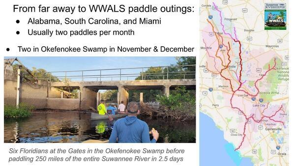 [From far away to WWALS paddle outings:]
