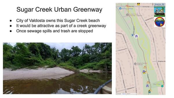 [Sugar Creek Urban Greenway Once sewage spills and trash are stopped]