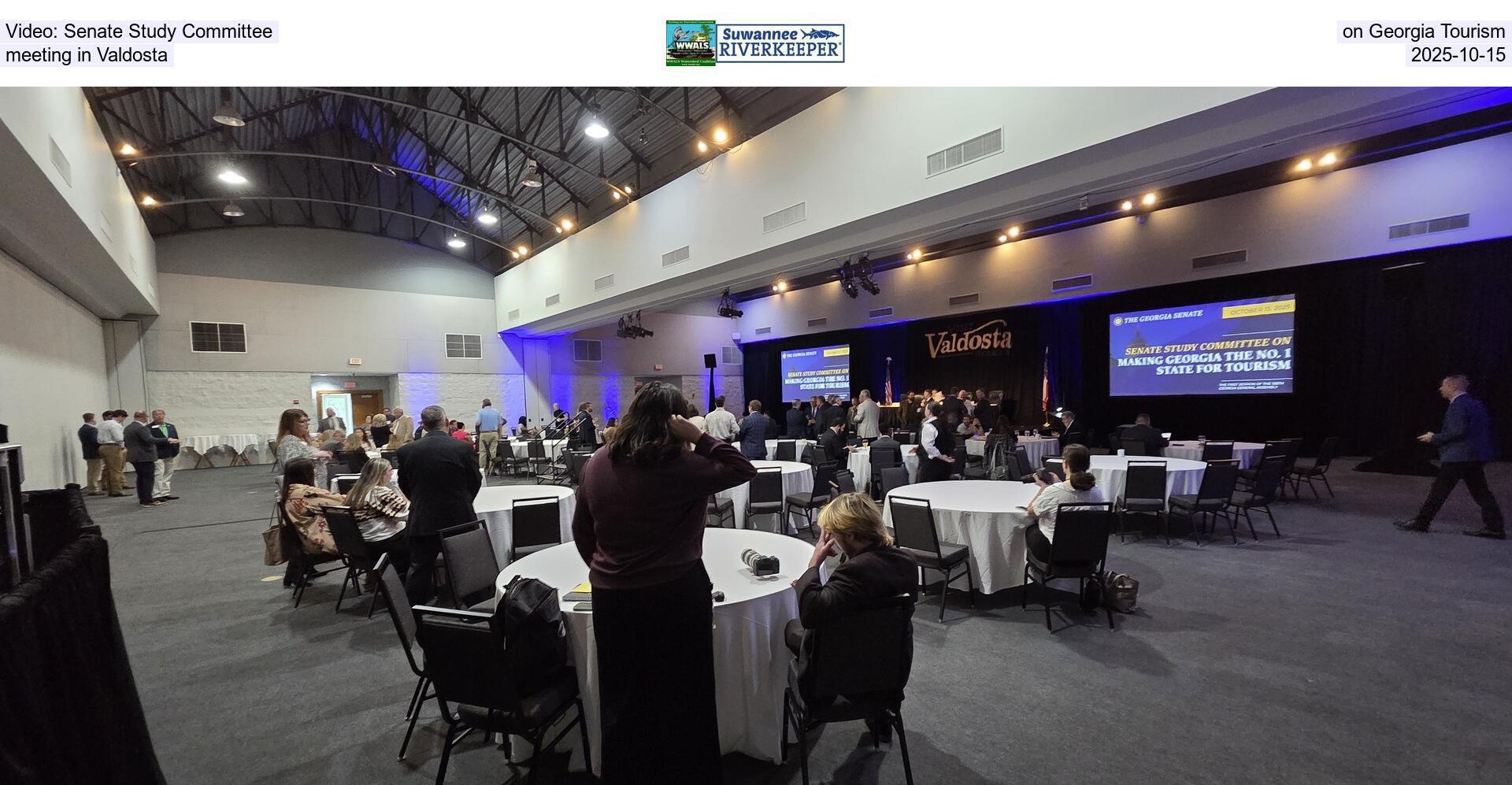 [Video: Senate Study Committee on Georgia Tourism, meeting in Valdosta, 2025-10-15]