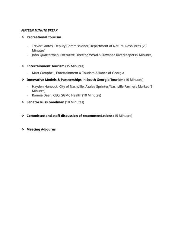 [Recreational, Entertainmant, Partnerships]