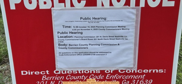 [Sign for 2025-10-16 Public Hearing, 2025-10-07 --jsq for WWALS]