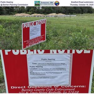 [Public Hearing, Bradford Road subdivision @ Berrien Planning Commission, Thursday, October 16, 2025]