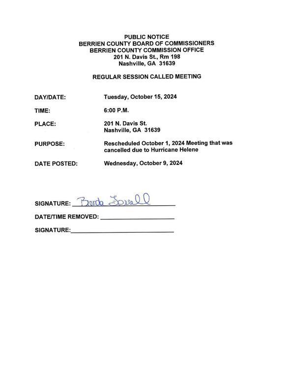 [Commissioner Mtg Notice 2025-10-15]