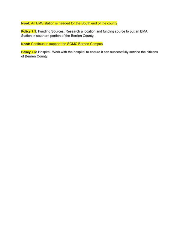 [Community Facilities and Services Needs & Policies --Comprehensive Plan]