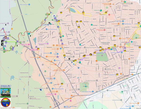 [Map: Sugar Creek, Two Mile Branch, One Mile Branch, Hightower Creek --WLRWT 2025-10-19]