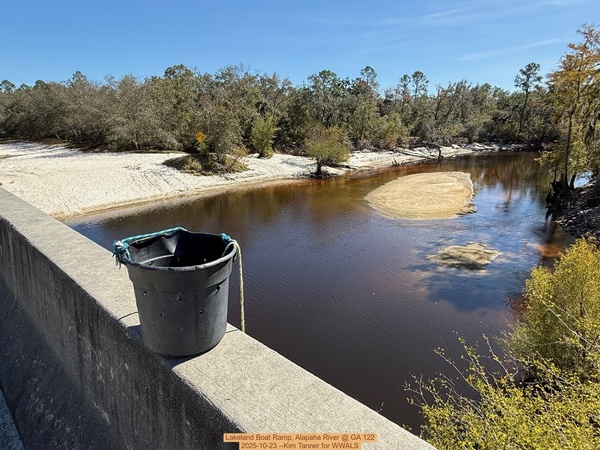 [Lakeland Boat Ramp, Alapaha River @ GA 122 2025-10-23 --Kim Tanner for WWALS]