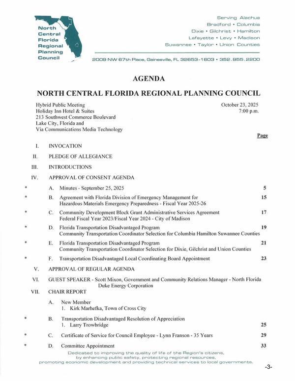 Agenda