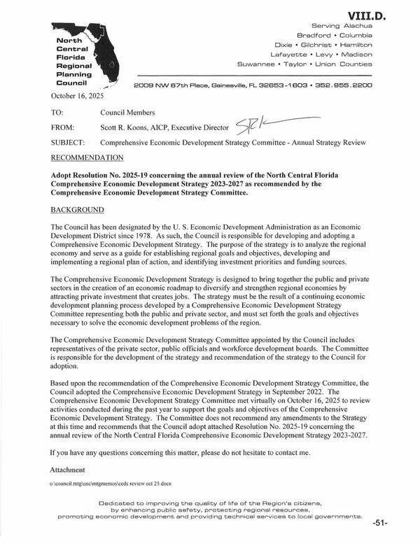 [Comprehensive Economic Development Strategy Committee - Annual Strategy Review]