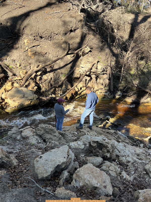 [Etta points, 2025:11:01 10:25:20, 30.5816056, -83.0517361 --Dottie Price for WWALS]