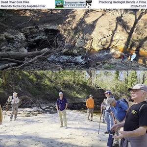[Dead River Sink Hike, Practicing Geologist Dennis J. Price, Meander to the Dry Alapaha River, 2025-11-01]