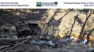 [Dead River Sink Hike, Practicing Geologist Dennis J. Price, Meander to the Dry Alapaha River, 2025-11-01]