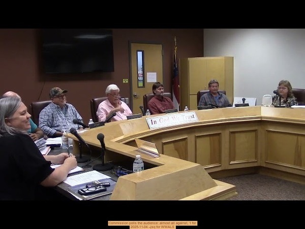 Commission polls the audience: almost all against, 1 for