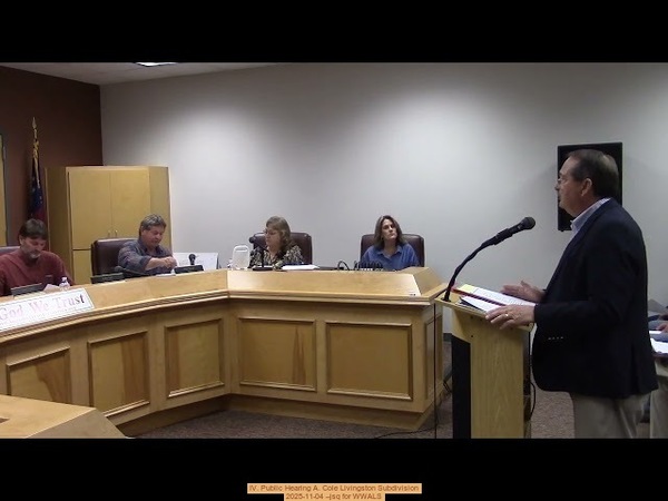 IV. Public Hearing A. Cole Livingston Subdivision