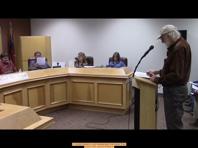 V. Invited Guest A. John Quarterman: Cat Creek Plan