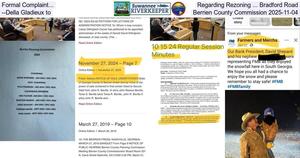 [Formal Complaint... Regarding Rezoning ... Bradford Road --Della Gladieux to Berrien County Commission 2025-11-04]