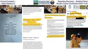 [Formal Complaint... Regarding Rezoning ... Bradford Road --Della Gladieux to Berrien County Commission 2025-11-04]