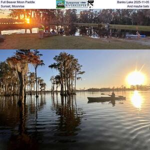 [Full Beaver Moon Paddle, Banks Lake 2025-11-05, Sunset, Moonrise, and maybe bats]