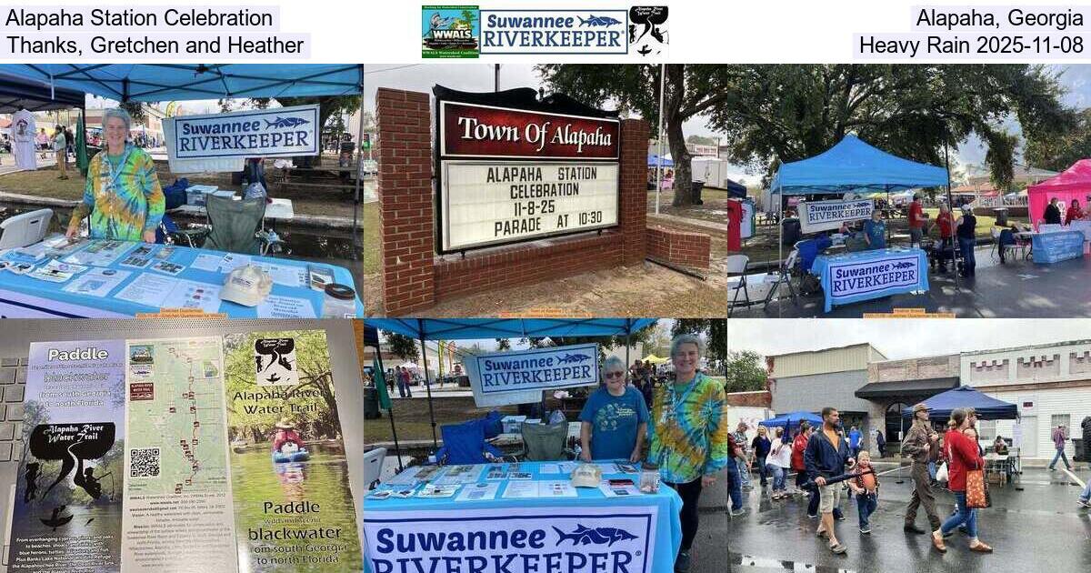 [Alapaha Station Celebration, Alapaha, Georgia, Thanks, Gretchen and Heather, Heavy Rain 2025-11-08]