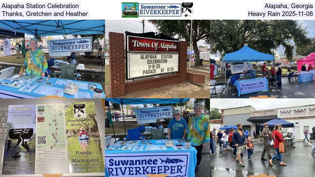 Alapaha Station Celebration, Alapaha, Georgia, Thanks, Gretchen and Heather, Heavy Rain 2025-11-08