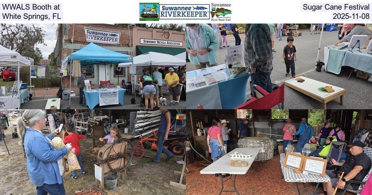 WWALS Booth at Sugar Cane Festival, White Springs, FL, 2025-11-08